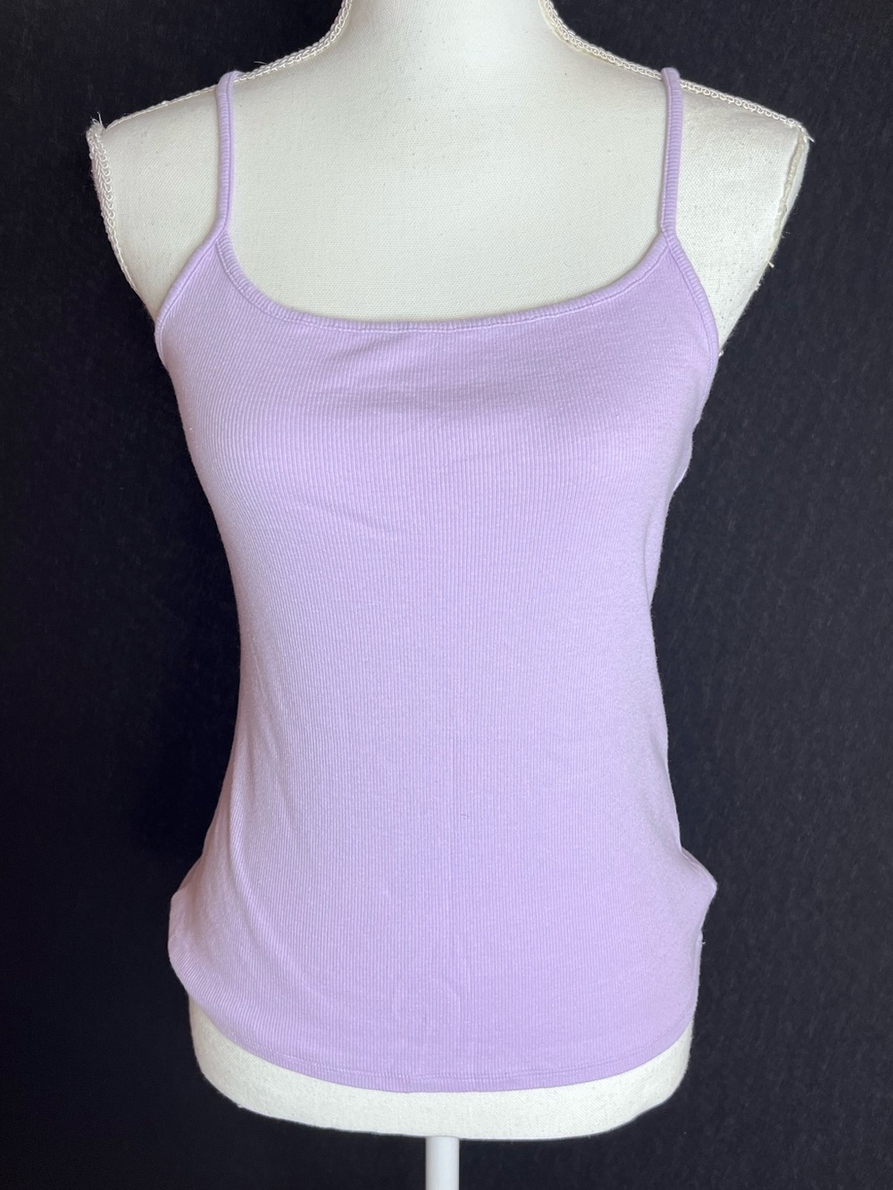 Express Lilac Ribbed Spaghetti Strap Camisole